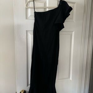SHEIN Black One-Shoulder Dress